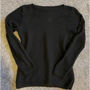 vintage black wide neck sweater